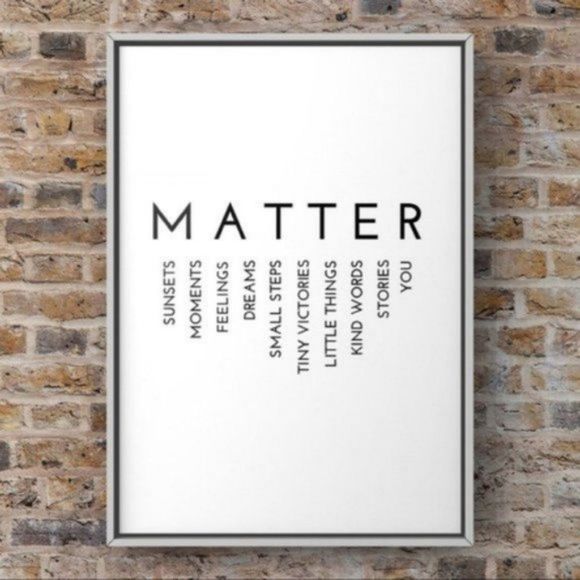Modern minimalist motivational art print matter - Picture 1 of 2